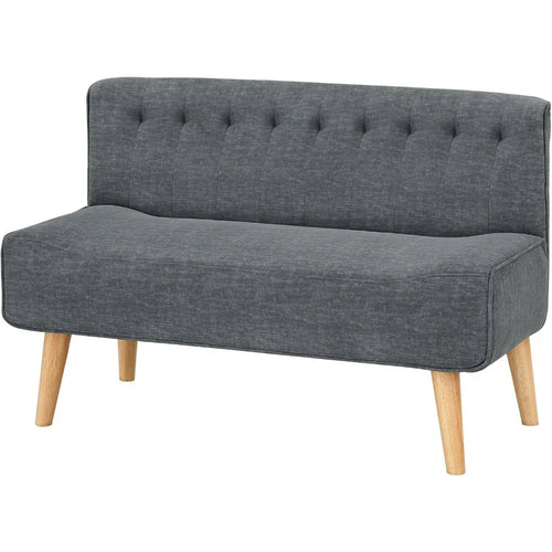 Le Cocon, mini-canapé 2 places en chenille grise, vue produit